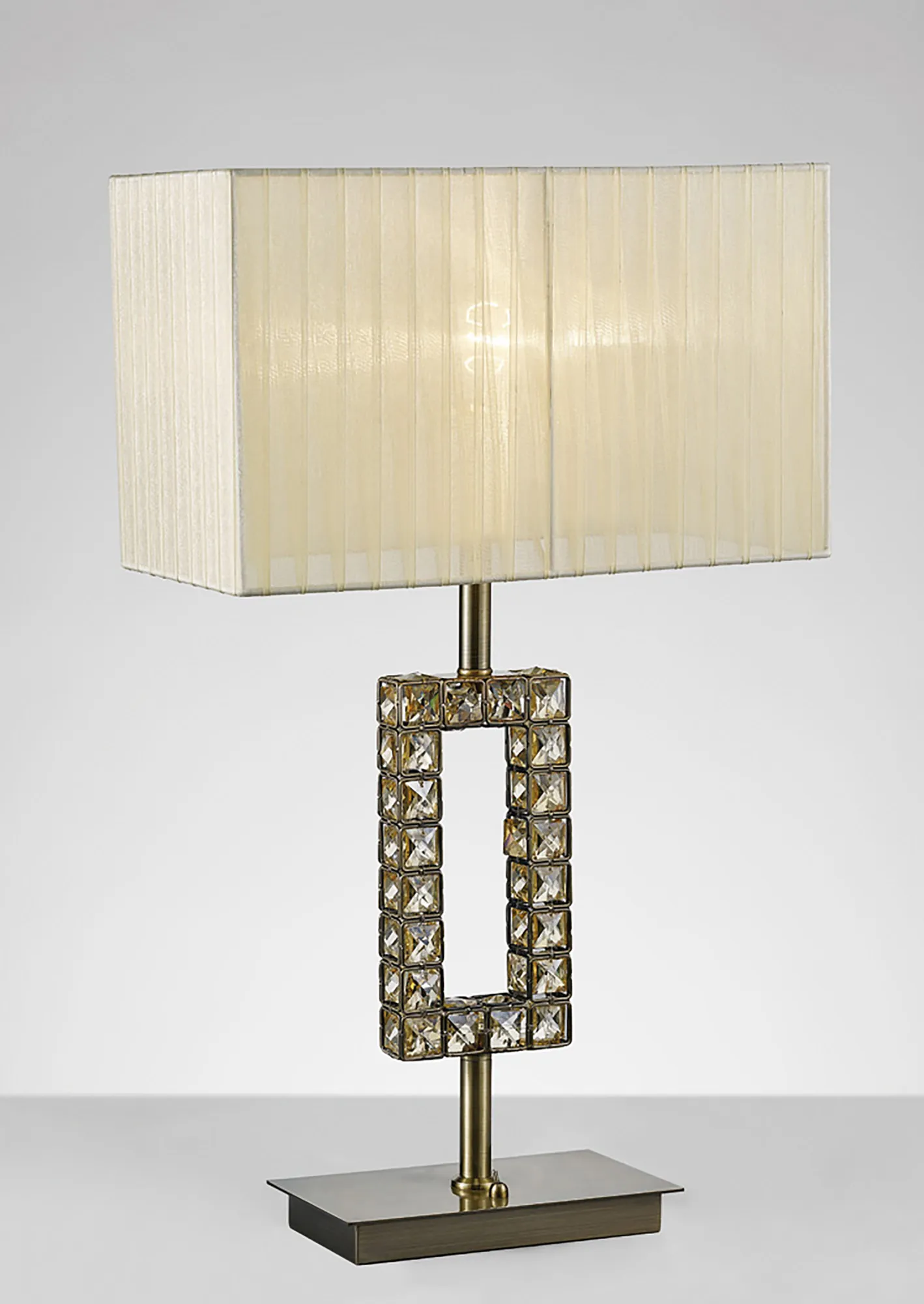 IL31532  Florence Crystal 61.5cm 1 Light Table Lamp